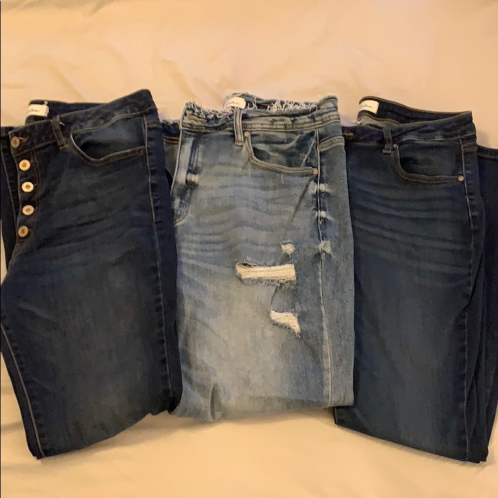 3 pairs of Kancan jeans